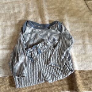 Baby Gap. Matching Set. Striped Baby Outfit with Blue Accents